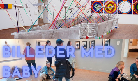 BILLEDER MED BABY: Nyophængning af museets samtidskunst