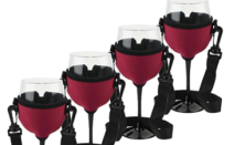 Vinglasholder med rem til hals   -  pr. stk.