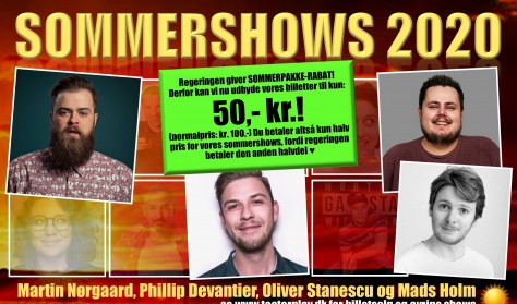 Sommershow med Oliver Stanescu, Phillip Devatier, Mads Holm og Martin Nørgaard